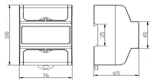 導(dǎo)軌式單相多功能電表接線圖